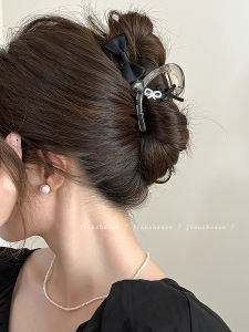 Fancy Heart Bow Claw Clip Korean Style Elegant Back Head Medium Hairpin Loose Clip Shark Clips Hairpin