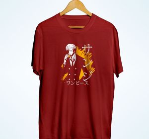 Kaos Anime One piece Original Distro cowok Branded Premium katun combed 30 s lengan pendek SANJI SMOKE AO442SISE