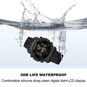 NAVIFORCE Watch for Mens Digital Sports Waterproof 50 Meters Original 2024 Fashion Watch with Stopwatch Calendar Luminous Display Alarm Watch Silicone Strap NF7104