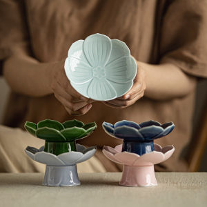 Retro Zen Style Lotus Design Fruit Snack Plate