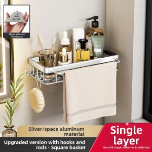 Suction Wall-Mounted Drill-Free Shelf