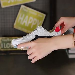 Brand Name Authentic Leather Running Shoes Breathable Mesh Soft Bottom Thick Bottom Lightweight Sporty Slip-On Casual Sneakers