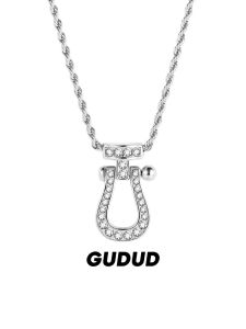 GUDUD | Horse Shoe Diamond Necklace Mens Lightweight Luxury