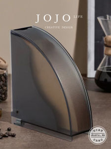 Acrylic Plastic Cone Shaped Coffee Filter Paper Storage Box Dustproof Jojos L. PD.Sow Trendy Kitchen Diningware Accessory