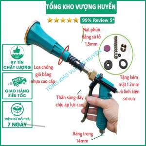Súng Phun Xịt Thuốc Viền Vàng Dụng Cụ Phun Sương Phun Thuốc Tưới Cây - Súng Phun Áp Lực Mặt Sứ Cao Cấp 30 Cm