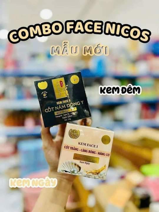 COMBO CỐT NÁM FACE NICOS chính hãng 𝗞𝗲𝗺 𝗳𝗮𝗰𝗲 𝗡𝗶𝗰𝗼𝘀 cốt trắng ban ngày ...