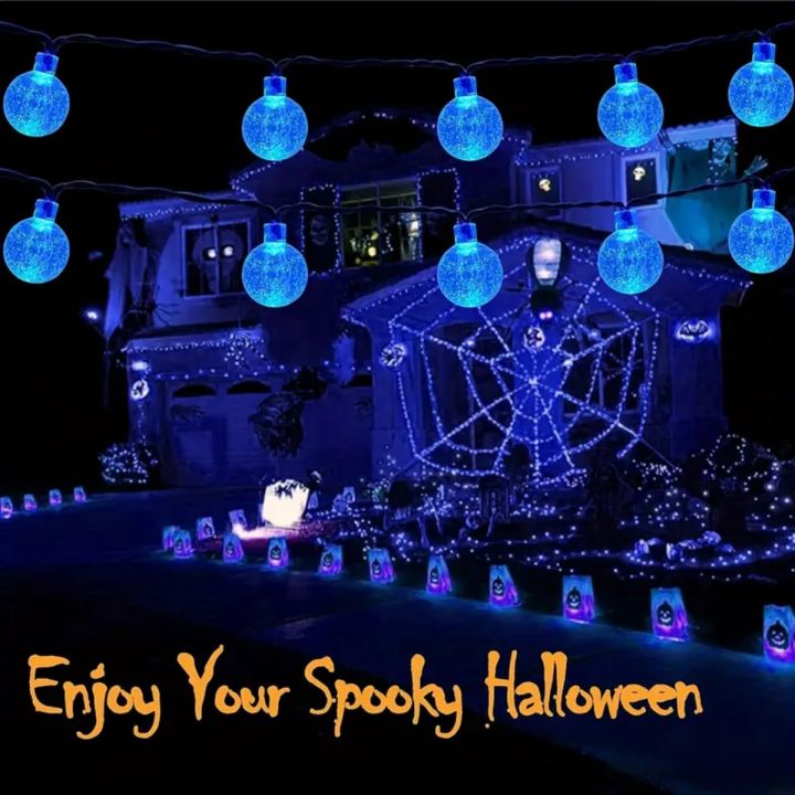 1pc%2012m%20100%20LED%20Halloween%20Purple&Orange%20Bubble%20Ball%20Solar%20String%20Lights%20With%208%20Modes%20For%20Home%20Garden%20Balcony%20Halloween%20Decor%20-%20Image%205