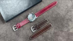 20mm22mm Oil Wax Cowhide Watch Band Universal Vintage Leather Wristbelt Handmade Stitching Business Men Strap Bracelet Accessory