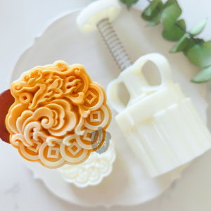 Mold Kẹo Trung Thu 75g Phong Cách Cung Đình Đồng Tiền Rồng Nhà Bếp Nướng Kẹo DIY Mould Baking Tools Kitchen Utensils