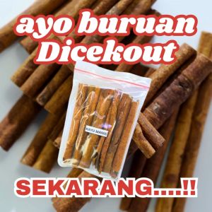 100gr Kayu Manis Cinnamon Bumbu Rempah & Herbal JSR Kayu manis Batang Asli Super Premium