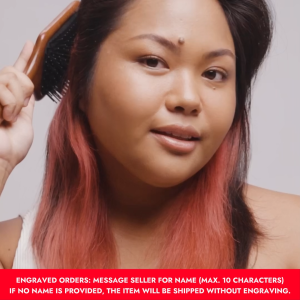 The Collective Hairbrushes | Wooden Hairbrush Wooden Hairbrush for Curly Hair Thick Hair & Straight Hair Anti-Frizz & Anti-Static Curly Hairbrush