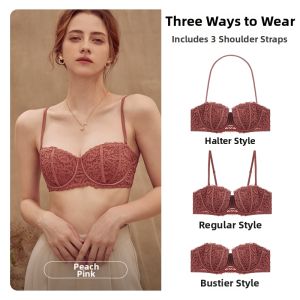 Small Bust Gathered Bra Half Cup