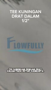 TEE KUNINGAN DRAT DALAM 1/4 INCH FAUCET TEE KUNINGAN