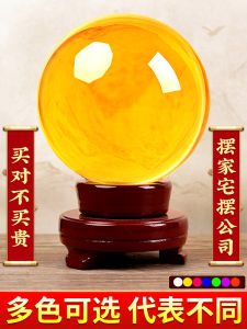 Bóng Pha Lê Vàng Trang Trí Phòng Khách Bằng Thủy Tinh Màu Trắng Tím Đỏ Trong Suốt Tròn Trang Trí Nhà Cửa Trang Trí Thủ Công Khai Trương