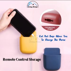 Wall-Mounted Storage Box Air-Cond Remote Control Storage Box Phone Holder Wall Mount Multipurpose Storage Holder