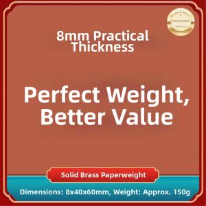 Long Rectangle Copper Weighted Paper Stylus Calligraphy Cultural Creative Gift Book Edge Qing Dynasty Heart Sutra Brass Weight