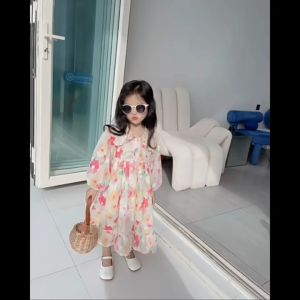 Little Moly SD061 Dress Midi Bunga Summer Anak Korea Style Premium Import