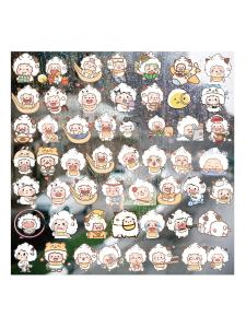 Q Version Happy Lazy UV Transfer Stickers Outdoor Waterproof Helmet Decoration Pattern Stickers Crystal Labels