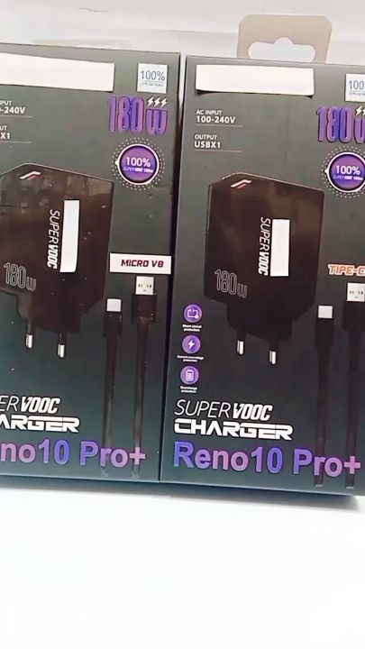 Charger 180W For OPP RENO 10 PRO PLUS For Android Super Vooc Casan HP Fast Charging Universal