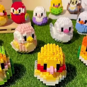 DIY Puzzle 3D Mainan Balok Susun Burung Mainan Edukasi Anak