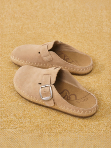 Josiny | Leather Womens Vintage Lazy Single Shoes Soft Soles Half Slippers