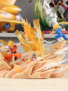 Dragon Dạ Hội Sky Áo Cao Cấp Hình Super Saiyan 2 Goku Vs魔ized Vegeta Sưu Tập Mẫu Màn Hình Anime Chơi Game Hình Tượng