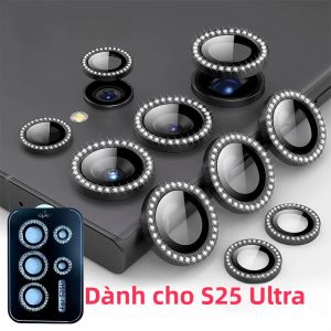 Ốp Bảo Vệ Camera Kính Cường Lực Bling Diamond Dành Cho Samsung Galaxy S24 Plus S25 Ultra Với Vòng Bảo Vệ Ống Kính Siêu Nhỏ