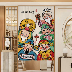 Elegant Short Half Door Curtain Privacy Blocking Ventilation Entrance Living Room Kitchen Partition Cotton Linen Fabric Curtain