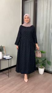 Gamis rayon premium tebal-  Gamis rayon terbaru Gamis rayon premium  Gamis rayon jumbo  Gamis rayon polkadot