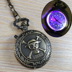 Students Watch LED Light Magic Pocket Watch Luminous Mens Retro Mechanical One Piece Can Hold Photos Female Student Electricity