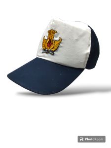 TOPI SEKOLAH SMP BIRU PUTIH KRETEK BORDIR LOGO TUTWURI | TOPI ANAK SEKOLAH PEREKAT HALUS