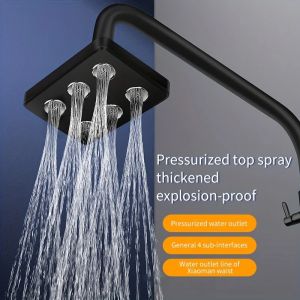 Top Spray Shower Head High Pressure Rotatable Supercharged Wall-Mounted Showerhead Upgrade Your Bathroom Accessories
