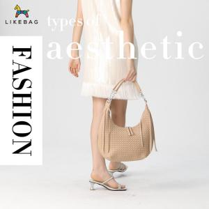 LIKEBAG new texture fashion diamond lattice splicing armpit large capacity bag womens new casual underarm Tote bag