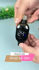 Đồng hồ đo nhiệt độ nước nhiệt kế hiển thị LED đo chính xác dùng cho vòi sen tắm sử dụng chống bỏng trẻ em khi tắm