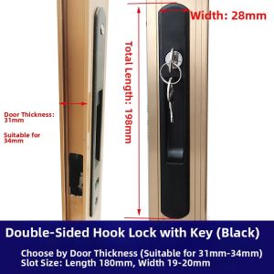 GUANGMANZHI | Double-Sided Hook Copper Core Door Window Lock