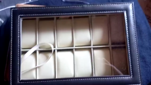 Watch box 8 Grids Watch Storage Organizer Box Ring Collection Boxes SBH-3 (Black)