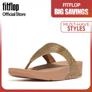 FITFLOP WOMEN LULU GLITTERBALL TOE-POST SANDALS OLD GOLD (IF9-B94)