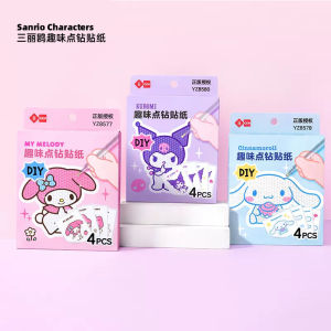 Sanrio Hello Kitty Cute Cartoon Rhinestone Stickers DIY Creative Fun Handmade Decorative Diamond Stickers for Bags