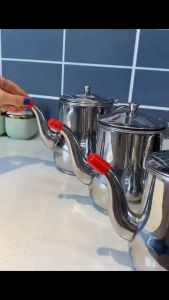 Stainless Steel Oil  Container Can Household Oil Strainer Kitchen Oil Leak Proof Oil Pot Multi Use Seasoning Bottle Kitchenware