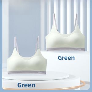 MiiOW | Cat Girl Teenage Sports Bra Seamless Nylon Fabric Fixed Strap Vest Style Underwear For Preteen Girls No Hook Closure Four Seasons