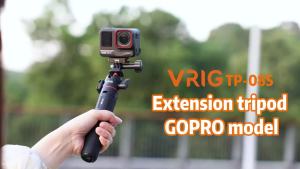 Gậy Tự Sướng Kiêm Chân Máy Ảnh Hành Động VRIG TP-08S 360 Độ ° Gimbal Có Đế Lạnh Có Thể Mở Rộng Cho DJI Osmo Insta360 GoPro - Chân Máy Quay Vlog Bằng Nhôm