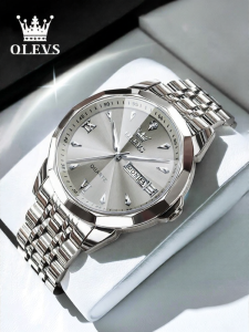 OLEVS | Đồng Hồ Nam Tự Động Thạch Anh Chống Nước Thép Không Gỉ
