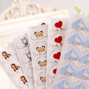 24 Pcs/Lot DIY Cartoon Cute Animals Corner Cute Paper Stickers For Photo Albums Frame Decoration Scrapbooking Wholesale 11 Color