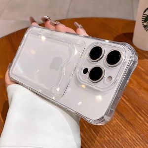Shockproof Transparent TPU Card Case Soft Case for Infinix Smart 7 8 9 Plus HD Hot 30i 40i 50i 40 50 Note 30 40 Pro Tecno Spark 9 10 10C 10 20 20C Go 2024 2023 30C Pop 7 8 Pro 4G 5G Anti-Drop Phone Back Case