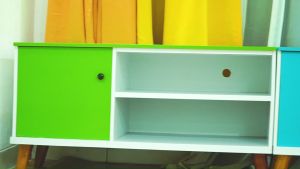 Meja tv Minimalis Aestethic Led 32 -43 inch modern Premium RBN Serbaguna (warna Hijau )