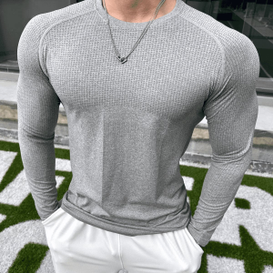 Áo Thun Tập Gym Không Đường May Khô Nhanh Nam