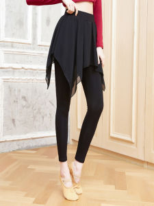 Elegant Black Training Pants Womens Adult Latin Dance Shape Short Skirt Classical Dance Modern Fitness Cotton Sportswear