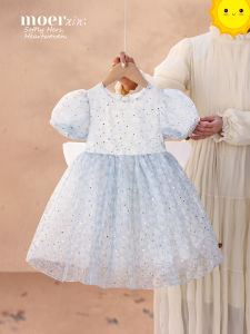 MOERXIN | Elegant Princess Dress Blue Starry Skies Summer Girls Dress