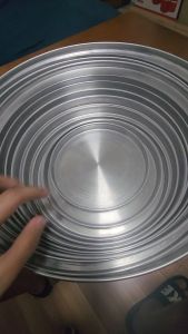 JCF KITCHEN STORE | Pizza Pan 5 6 7 8 9 10 1112 14 15 16 18 INCHES | 0.4 Gauge Thickness | High Quality Aluminum Pan | Walang Duktong | Locally Made | Baking Supplies and Equipment | Baking Tools | Kitchen Wares and Utensils | Baking Pan
