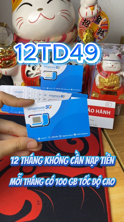 ( DEAL SALE 50% ) Sim 5G Vina 1 Năm 1 Tỷ GB Data Internet Tốc Độ Cao Vào Mạng Thả Ga - Sắm 1 Lần Dùng Cả Năm | D500 - 12TD49 - U1500 - FHAPPY - 12D159V - 14BIG50Y - SODA . FREESHIP - CHƯA KÍCH HOẠT.